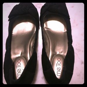 Me Too Black Wedge Shoes